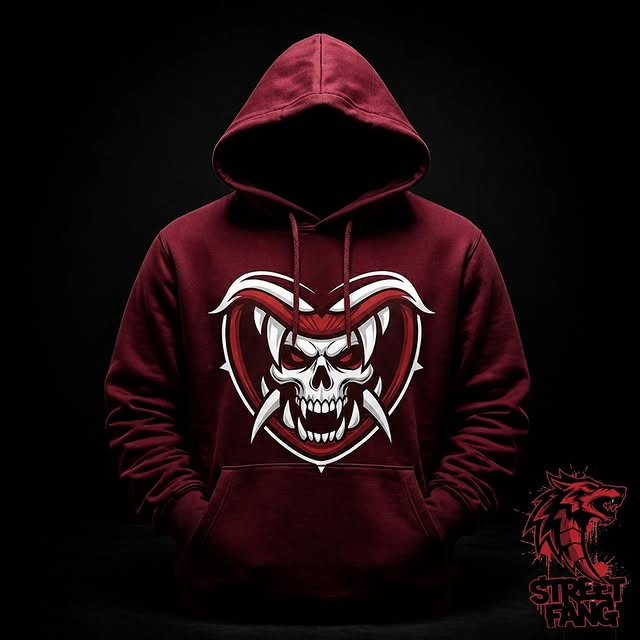 Deep Maroon Fangbie Hoodie
